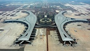 China- aeropuerto gigante de aspecto futurista