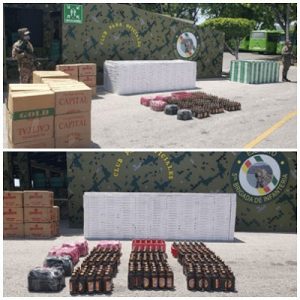 ERD decomisa en Independencia cigarrilllos y cervezas contrabandeados desde Haití