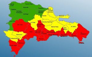 COE reduce las provincias en alerta roja y amarilla, pone a 9 en verde