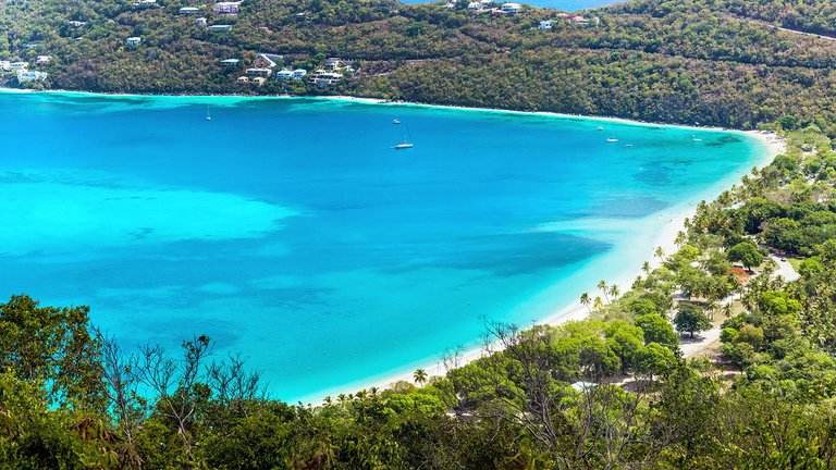 Si bien la bahía de Magans es votada como una de las mejores playas del Caribe, en realidad es la playa de Coki, donde se siente el sabor de St. Thomas. Aquí, los lugareños se acuestan mientras disfrutan de mariscos frescos y cócteles fuertes preparados en los bares de playa en el lugar. La música y las risas siempre activas crean la banda sonora del día perfecto retozando dentro y fuera del agua hermosa.  16. Trunk Bay, St. John, Islas Vírgenes Estadounidenses