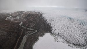 Llueve por primera vez en la cima de la capa de hielo de Groenlandia