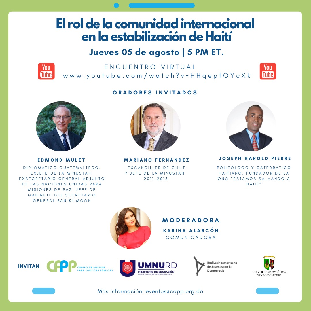 Realizarán conferencia “El rol de la comunidad internacional en la estabilización de Haití”