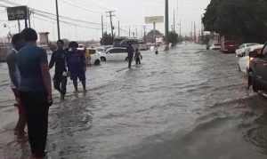 Lluvias por la tormenta Fred provocan niveles alarmantes en el famoso charco de la Charles de Gaulle