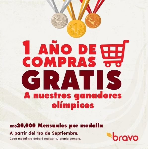 "1 año de compras gratis", regalo de supermercados Bravo a ganadores