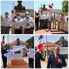 Develan busto de Juan Pablo Duarte en Barahona