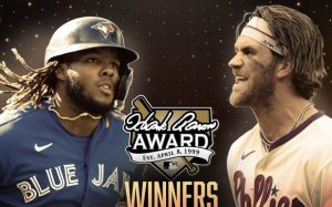 Vlad Jr. y Harper ganadores del Premio Hank Aaron