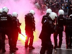Más de 40 detenidos en las protestas en Bruselas contra las medidas anticovid