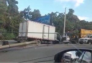 Accidente de tránsito se registró hoy en la Jacobo Majluta