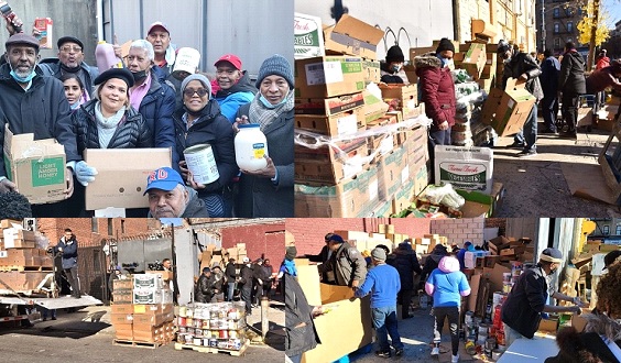 Cerca 2 mil personas Alto Manhattan reciben variados alimentos del consulado RD