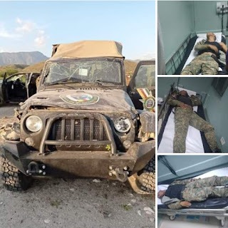 Cinco militares heridos tras volcarse vehículo mientras patrullaban frontera