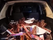 Ocupan yipeta con 400 paquetes de cigarrillos de contrabando en su interior