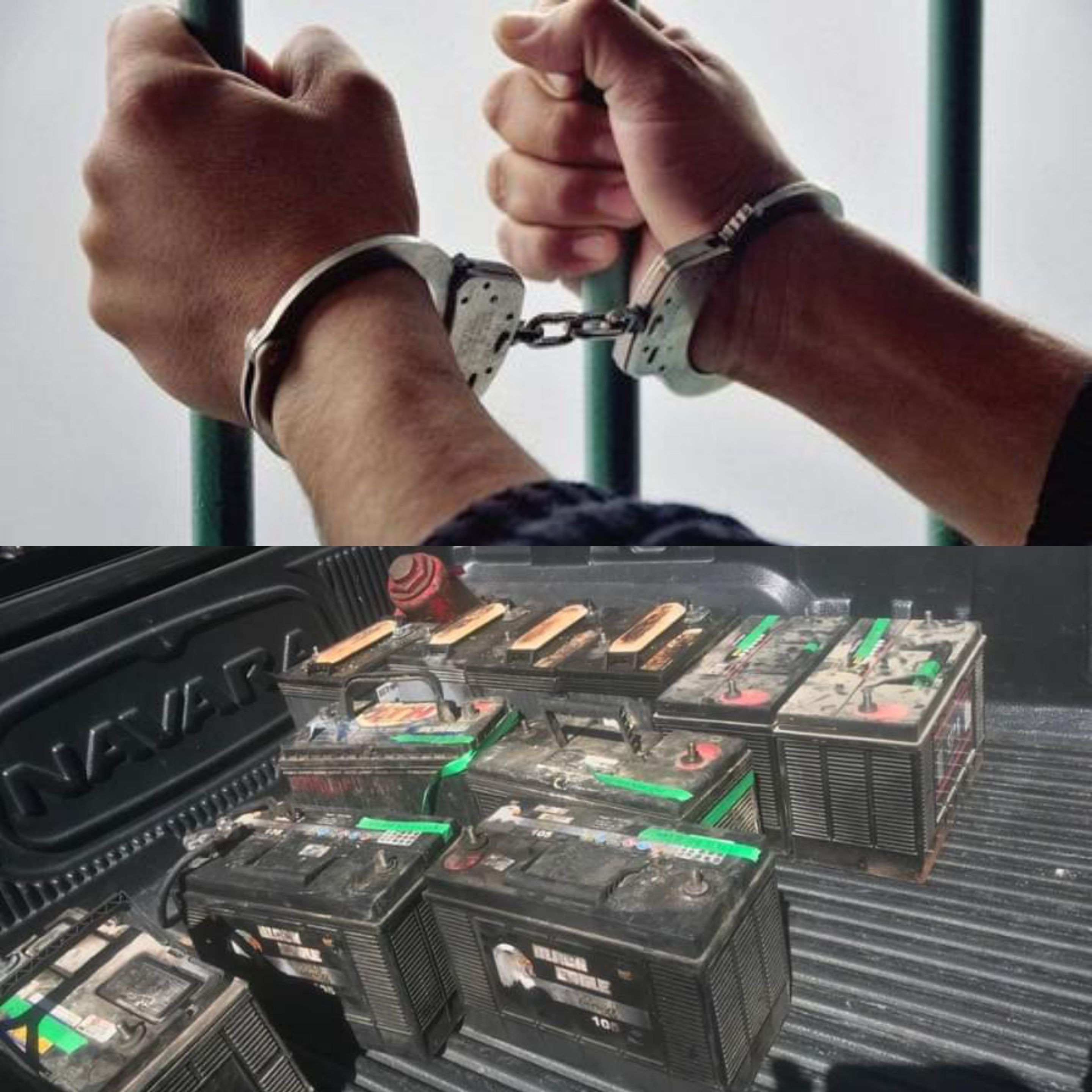 ATRAPAN DELINCUENTE DE MOCA EN IMBERT CUANDO PRETENDÍA ROBARSE 15 BATERÍAS DE CAMIONES