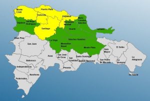 COE aumenta a cinco provincias en alerta amarilla