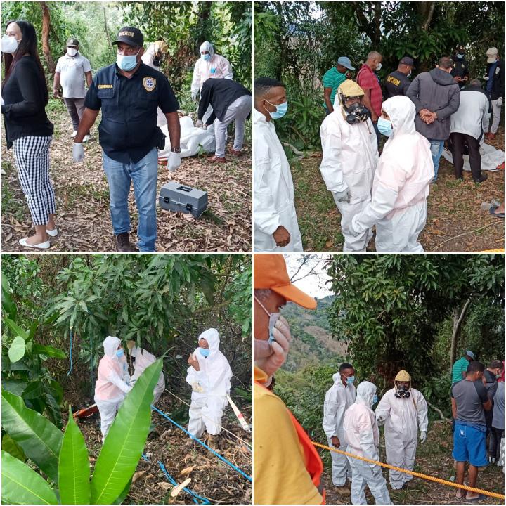 El cadáver de un hombre fue encontrado  maniatado en estado de descomposición, en un barranco en la comunidad  ¨Garrapata´¨, cerca del santuario de La Virgen de la Altagracia, en el municipio de Restauración