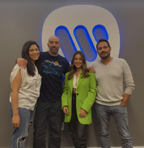 Gabrielle Mella (Adriana’s Management), Ruben Abraham (VP, Marketing & Artist Strategy, Warner Music Latina), Adriana Torrón, Alex Rodríguez (Adriana’s Management)