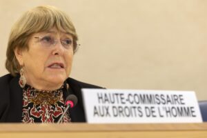 Michelle Bachelet, la alta comisionada de la ONU para los derechos humanos,