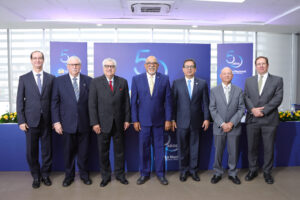 Junta de directores: Carlos F. Reyes Martínez, Juan S. Pérez Díaz, Julio C. Curiel de Moya, Francisco E. Melo Chalas, Gustavo A. Zuluaga Alam, Osvaldo D. González González y Mario A. Gamundi Peña.