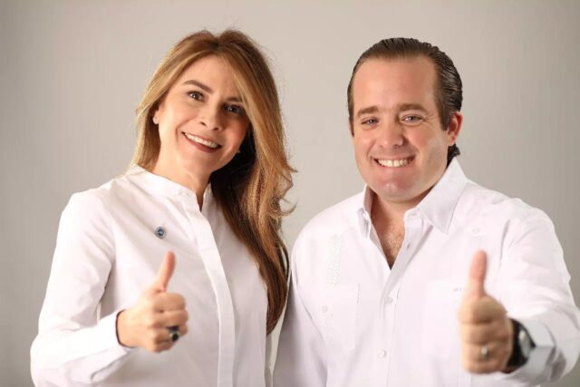 La alcaldesa Carolina Mejía y el ministro Administrativo de la Presidencia, José Ignacio Paliza