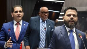 Los diputados Víctor Fadul, Leonardo Aguilera y Máximo Castro